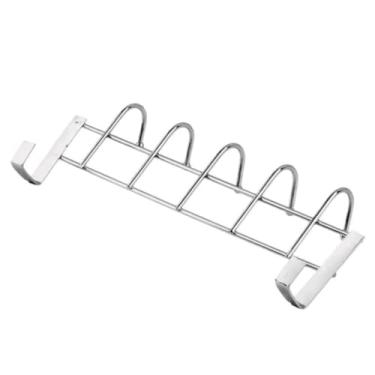 Imagem de Cabideiro Para Porta De Armários De Cozinha E Lavanderia Em Metal gancho para porta de banheiro