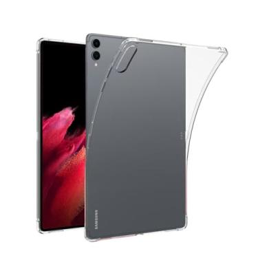Imagem de SFFINE Capa transparente para Samsung Galaxy Tab S11 Ultra de 14,6 polegadas (SM-X936N/X930/N) versão 2025, capa protetora transparente à prova de arranhões de TPU macio para tablet Galaxy Tab S11