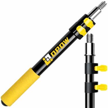 Imagem de Bastão de extensão telescópica de 5 a 90 cm, haste telescópica multiuso longa com ponta de metal universal torcida, leve, mas resistente, extensível para limpeza de alta casa, poeira e pintura