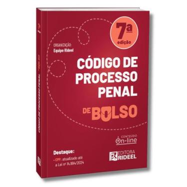 Imagem de Código de Processo Penal de Bolso 7ª Edição 2025 - Rideel - Editora Ri