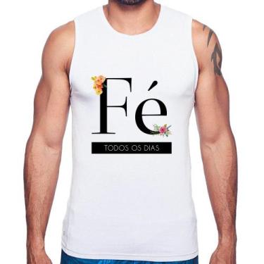 Imagem de Regata Fé todos os dias - Foca na Moda, Branco, GG