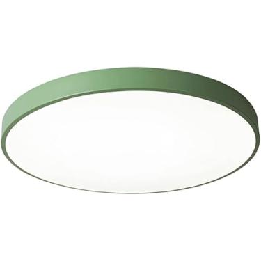 Imagem de Luz De Teto Ultrafina Simples Luzes De Painel De Luz De Três Tons Luzes De Teto Industriais Personalizadas Perto De Luminárias De Dossel Abajur De Acrílico Luzes Planas Par, Green, 11.8in