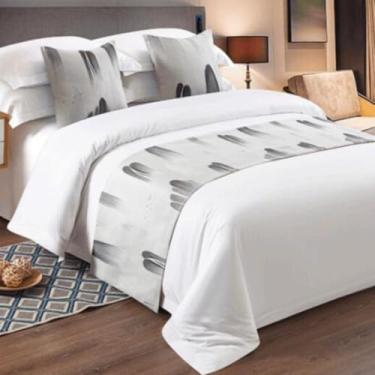 Imagem de Camas de cama e cachecóis, decoração de proteção de cama, padrão de tecido intrincado e aderência antiderrapante, lavável na máquina, oferta para quartos de hóspedes e detalhes decorativos - tipo 04||