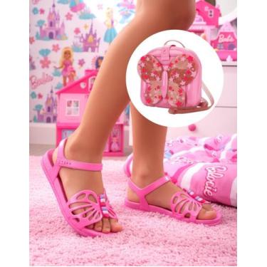 Imagem de Sandália Menina Barbie Fly com Mochila Grendene Kids 23268, Rosa, 30