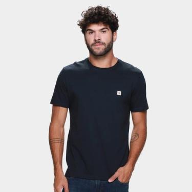 Imagem de Camiseta Calvin Klein Patch Casual Masculina, Marinho, G