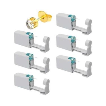 Imagem de Brincos De Zircônia Cúbica De 5mm Com Pistola De Perfuração De Orelha 