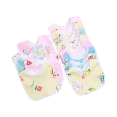 Imagem de Babadores Impermeáveis De Desenho Animado Para Bebês, Conjunto De 5 Pe