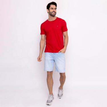 Imagem de Camiseta Masculina Básica Industrie com Bordado no Estilo Tommy Algodão Premium França-Masculino