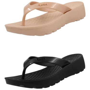 Imagem de Kit 2 Pares Chinelo Feminino Super Leve Dijean Anabela-Feminino