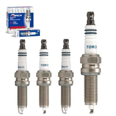 Imagem de TORCH Vela de ignição de irídio LDK7RIU-11 substitui para vela de ignição NGK SILZKR7B11 9723, para BOSCH 0242135548, adequada para HYUNDAI Elantra, para Kia Sorento Forte Sedona Soul, para Honda