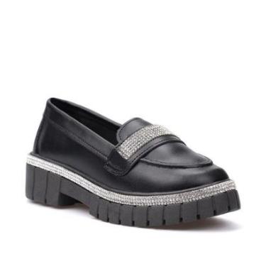 Imagem de Sandália Infantil Mocassim Mary Jane Menina Com Strass Moda-Feminino