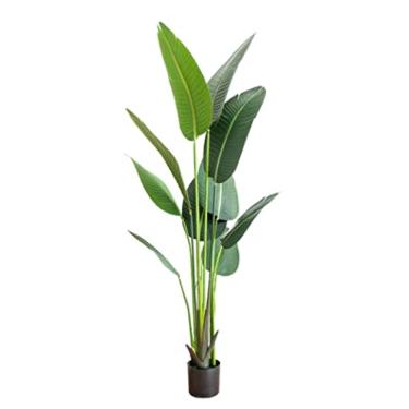 Imagem de Plantas falsas, planta artificial, árvore artificial com folhas de bacia negra, planta tropical, folhas falsas, fronda falsa, sala de estar, hall de entrada, plantas artificiais internas e externas