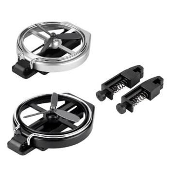 Imagem de Suporte de bebida para saída de ar de carro com ventilador refrigerador, suporte universal para copo de bebida com saída de ar de carro com ventilador (prata)