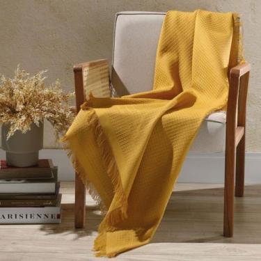 Imagem de Manta de Sofá Marrocos Dohler 150cm x 210cm - Amarela, Amarelo