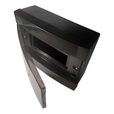 Imagem de Caixa Quadro De Sobrepor P/ 9 Disjuntores Tampa Fumê Preta - SunProp