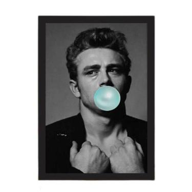 Imagem de Quadro James Dean Bubble Gum 33X24Cm Moldura Preta