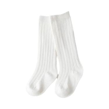 Imagem de Meias De Algodão Para Bebês Meninos E Meninas Até O Joelho Respiráveis