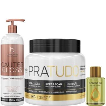 Imagem de Borabella Cauter Gloss 500ml + Pratudo 1kg + Óleo Argan 7ml