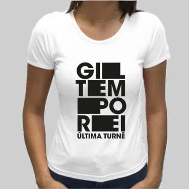 Imagem de Camiseta Baby Look Feminina Gilberto Gil Ultima Turne - NoBrand, Branc