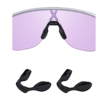 Imagem de Handwith 2 pares de protetores de nariz para óculos de sol de silicone macio compatíveis com Oakley Corridor/Atuador/Atuador Asiático, Push-in Antiderrapante Conforto Fit Óculos de Proteção de Nariz