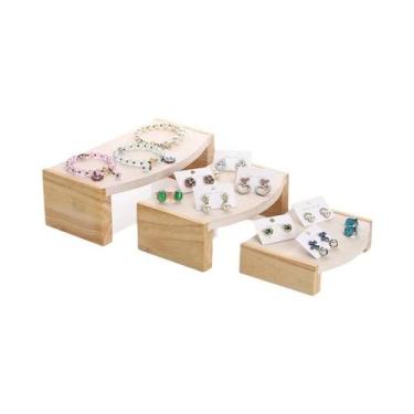 Imagem de Expositor De Joias Feminino Em Veludo: Busto Para Colares, Anéis, Ping