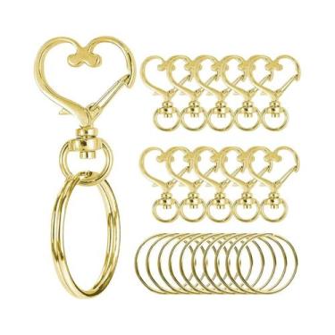 Imagem de Fecho Rotativo Em Formato De Coração 50 Peças, Fecho Lagosta Em Liga D