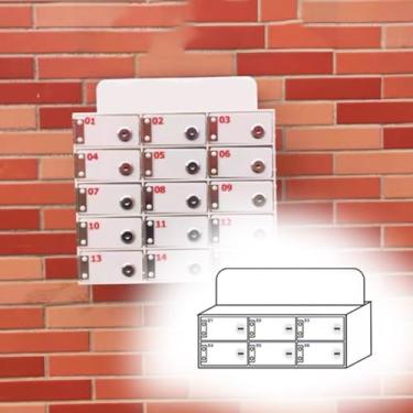 Imagem de Cofre seguro para celular com 6 a 30 compartimentos, organizador de armazenamento de acrílico durável para tropas, cadeia de celular para eventos e escritórios, compartimento com trava para