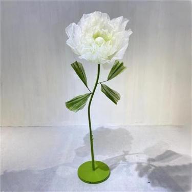 Imagem de Flores artificiais gigantes, decorações florais de seda grandes para casamentos, vitrines e adereços de fotografia - Perfeito para fundos de eventos e exibições
