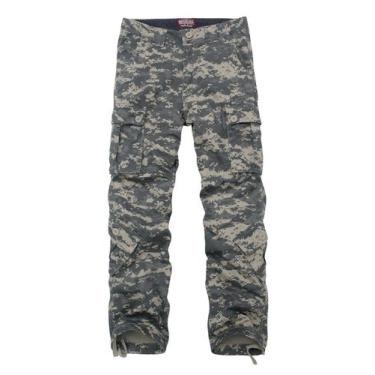Imagem de Calças Cargo Match Masculinas Camuflado Selvagem 32 Azul Digital Camo