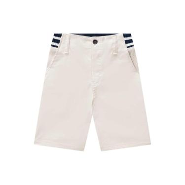 Imagem de Bermuda Infantil Menino Em Sarja Bege Claro Luc.boo-Masculino
