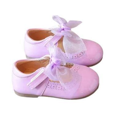 Imagem de Sapatos De Couro Para Meninas Em Cores Candy, Confortáveis E Macios, S
