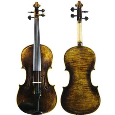 Imagem de Violino feito à mão 4/4 à óleo castanho envelhecido - Orquezz