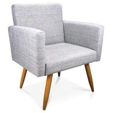 Imagem de Poltrona Larissa LB08 Pés Palito Castanho - D'Rossi - DRossi