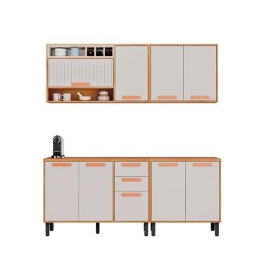 Imagem de Cozinha Compacta 200cm Em Mdp Nápoles Off White Itatiaia