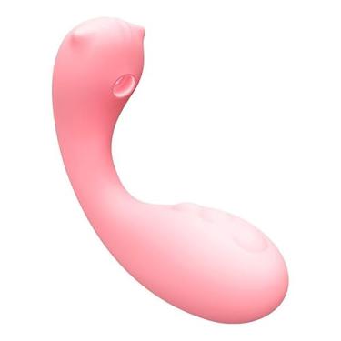 Imagem de Vibrador Interativo Ponto G e Clitóris via APP | Controle Remoto Longa Distância | Recarregável USB | Estimulador Feminino Silicone