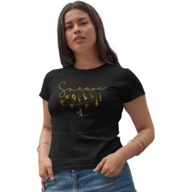 Imagem de Camiseta Orixás Umbanda Candomblé Ferramentas Feminina Baby Look - BLA