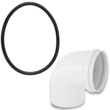 Imagem de Joelho 90º Esgoto 100Mm Pvc + Anel De Vedação Dn100 - Tigre