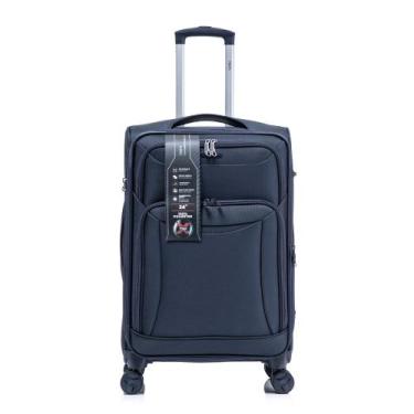 Imagem de Mala Bordo Super Leve Rodas 360 Antifurto Zíper Expansor - Tripx, Azul