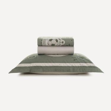 Imagem de Jogo de Cama Infantil Solteiro Karsten Futebol 200 Fios