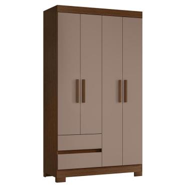 Imagem de Guarda Roupa Solteiro Olímpia 4 Portas 2 Gavetas - Móveis Albatroz