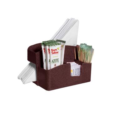 Imagem de Porta Guardanapo de Mesa Marrom Restaurante Bar Boteco 1un