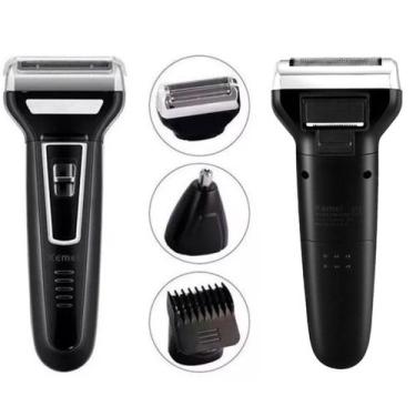 Imagem de Kemei 3 em 1 Para Corte Barba E Aparador Nasal - RELET