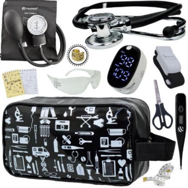 Imagem de Kit Enfermagem Aparelho Pressão Esteto Frete Grátis Promocao - Love Sa