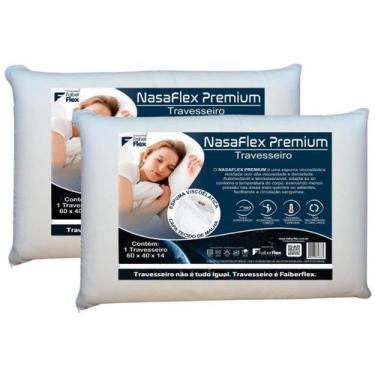 Imagem de Kit 2 Travesseiros Nasa Premium Faiber Flex Viscoelástico