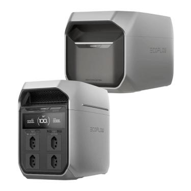 Imagem de Kit Estação de Energia Ecoflow Delta 3 Plus + Bateria Extra 1024wh