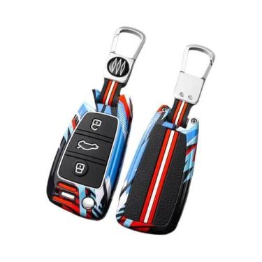 Imagem de Capa Protetora De Chave Canivete Para Carros Audi Em Liga E Silicone A