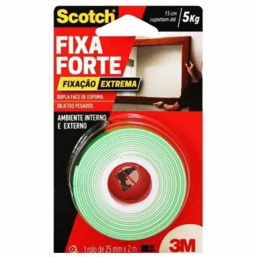 Imagem de Fita dupla face 24x2 fixa fort exturma  / rl / 3m