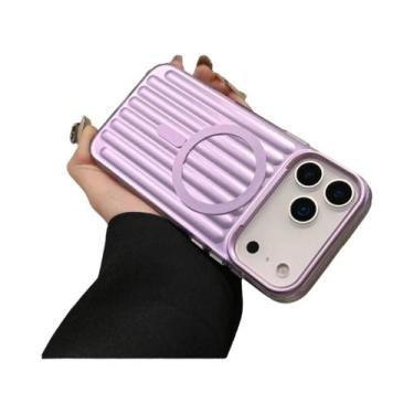 Imagem de Capa De Carregamento Sem Fio Magsafe Fosca De Luxo Com Padrão Ondulado