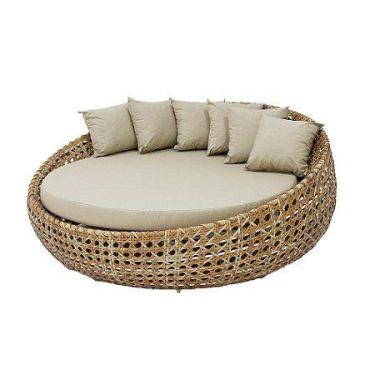 Imagem de Chaise 1,80m Redonda Alumínio Fibra Sintética Varanda Piscina - Sarah 