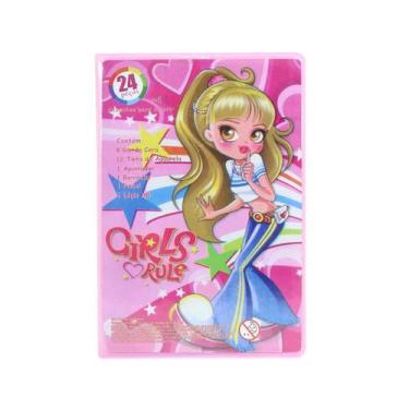 Imagem de Estojo maleta escolar com 24 peças inmetro - EQP Presentes, Arco-Íris